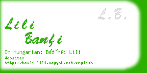 lili banfi business card
